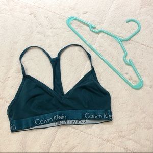 Calvin Klein Teal Triangle Bralette